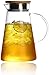 aipipl Jarra Jarra de Agua con Tapa Jarra de Agua Jarra de Agua Jarra de Vidrio sin plástico Jarra de Agua Jarra de Vidrio sin Bpa y Jarra de Agua Jarra de té Pico Taza de té, 1300 ml
