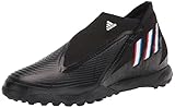 adidas Unisex Predator Edge.3 Laceless Turf Soccer Shoe, Core Black/White/Vivid Red, 10 US Men