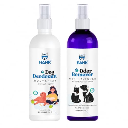Image of HANK Dog Deodorant Spray - Dog Tick and Flea Shampoo Combo (200ml Each)