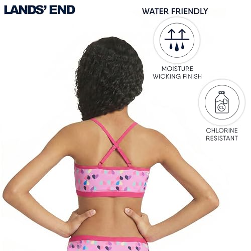 Image of Lands' End Girls' Swim UPF 50+ Adjustable Strap Bikini Set