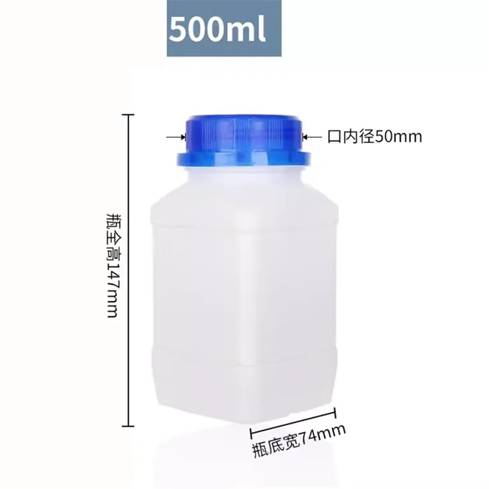 Bottiglia di plastica quadrata con bocca piccola sigillata e ispessita, bottiglia vuota da 500/1000 ml, campione imballaggio Attrezzature da laboratorio