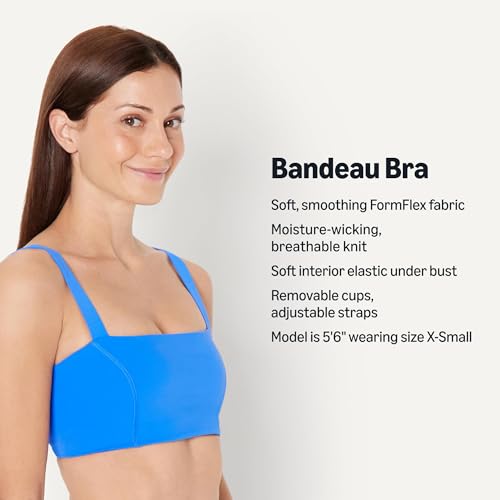 Image of Amazon Essentials Women's Active FormFlex Buttery Soft Light Support Bandeau Sports Bra with Adjustable Straps