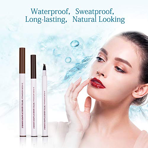 Eyebrow Kit, (3) Eyebrow Pen,(12) Eyebrow Stencils with One Strap,(1) Eyebrow Razor, Micro-blading Eyebrow Pencil Creates Natural Looking Eyebrow,Water-proof & Lasting Eyebrow Makeup - Thumbnail 5