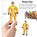 KEYUM 8 Pieces Firefighter Action Figures Fireman Figurines Toys with Tools for Party Decoration People Figures Playset for Kids & Toddlers