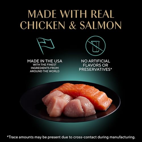 Sheba Perfect Portions Kitten Wet Cat Food Pate Chicken Entree, Salmon Entree, and Turkey Entree, 2.6 oz. Twin-Pack Trays (24 Count, 48 Servings)