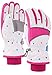 SimpliKids Girl's Waterproof 3M Thinsulate Winter Ski & Snowboard Gloves,M,White