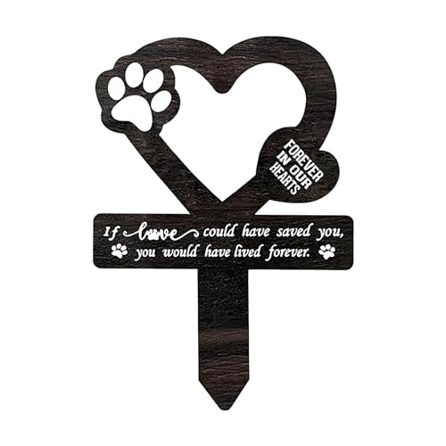 ペットメモリアル墓標、ペットメモリアルガーデンステーク | エレガントなメモリアルガーデン墓地の庭の装飾 - 犬の墓ステークペット喪失記念プラーク屋外ペット墓マーカー墓地庭用