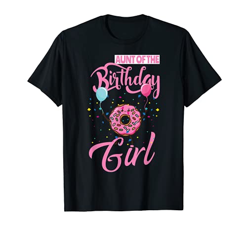 Camiseta de Donut para niña de la tía del cumpleaños a juego Camiseta