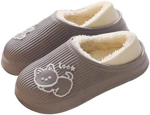 Pantofole Invernali Unisex Chiuse Con Pelo | Impermeabili, Antiscivolo, Con Memory Foam | Calde E Morbide Per Casa E Esterno