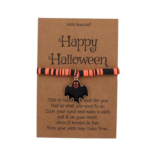 Halloween Bracelets for Women Charms Goth Bead Stretch Bracelet Punk Pumpkin Ghost Spider Bracelets Witch Halloween Slap Bracelets Emo Accessories Halloween Prom Custom Accessories for Women - Main Image