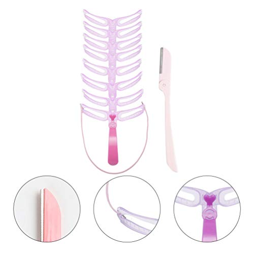Beaupretty 8 peças de estênceis de sobrancelha, kit de modelagem de sobrancelha, modelo de sobrancel