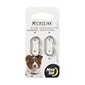 Nite Ize MicroLink Pet Tag Carabiner, Stainless Steel Cat and Dog Tag Clip, 2 Pack