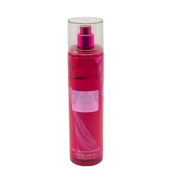 Bath & Body Works PERFECT IN PINK Fine Fragrance Mist, Ultimate Hydration Body Cream & Foaming Sugar Body Scrub 3-piece Gift Set with a Blue Bow for Holidays Full Size