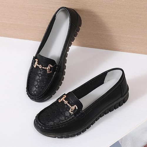 Image of Women's Business Loafers Comfortable & Lightweight Penny Shoes PU Leather Slip On Walking Shoes