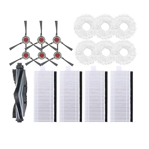 Ersatzteil Hauptbürste, Hepa-Filter, Staubbehälter, Mopphalter, Hauptbürstenabdeckung, Kompatibel mit Ecovacs Deebot OZMO K10 N9+ / Yeedi DVX46, Roboterstaubsauger(SET 2)
