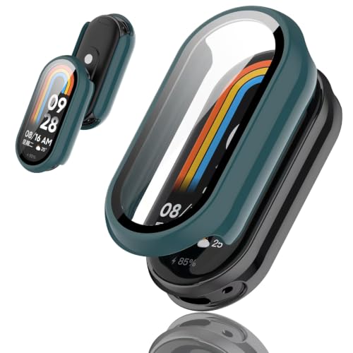 HEOONQ xiaomi smart band 10 �P�[�X PC+�����K���X�J�o�[ 9H�d�x xiaomi smart band 10 �ɑΉ� | �S�ʕی� �����ߗ� �L�Y�h�~ �����x �Ռ��z�� �����[�d�\ ���E�ȒP for �V���I�~ �X�}�[�g�o���h