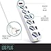 Ewent EW3932-3M Regleta 6 Enchufes Con 6 Interruptores Iluminados, 3500 W, Blanco,...