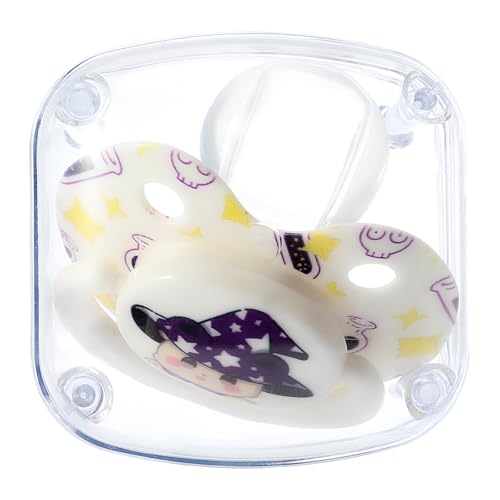 Image of Bear Adult-Size Pacifier for Anxiety: Cute Big Shield Dummy | Large Soft Silicone Nipple Teat Binky for Sleep - Kawaii Paci for Autism White