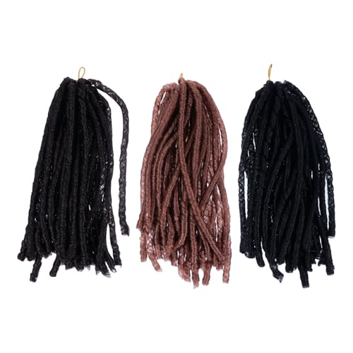 Perruques à tresses synthétiques coiffure africaine cheveux tressés légers lot de 3