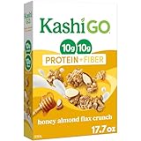 Kashi GO Protein Cereal, 10g Protein, 10g Fiber, Honey Almond Flax Crunch, 17.7oz Box (1 Box).