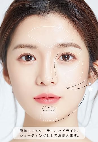 UNYOKE ハイライト シェーディング スティック 3D ダブルヘッド ハイライト スティック 補正 ノーズシャドウ 影 シルエット部分 ナチュラル 輪郭メイク 真珠光沢 立体 マルチスティック 多機能メイクアップ MK-NOVO5494-1 の商品画像 4