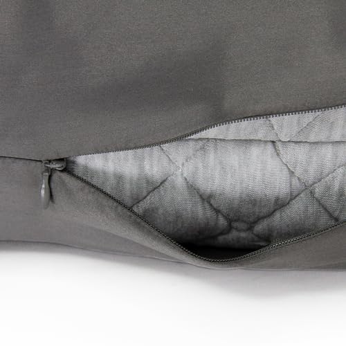 Image of Honeydew Organic Silk Side Pillow Curved Pillowcase - The Ultimate Luxury Pillowcase to Reduce Wrinkles and Improve Skin and Hair Health - King Size (Lunar Eclipse (Charcoal))