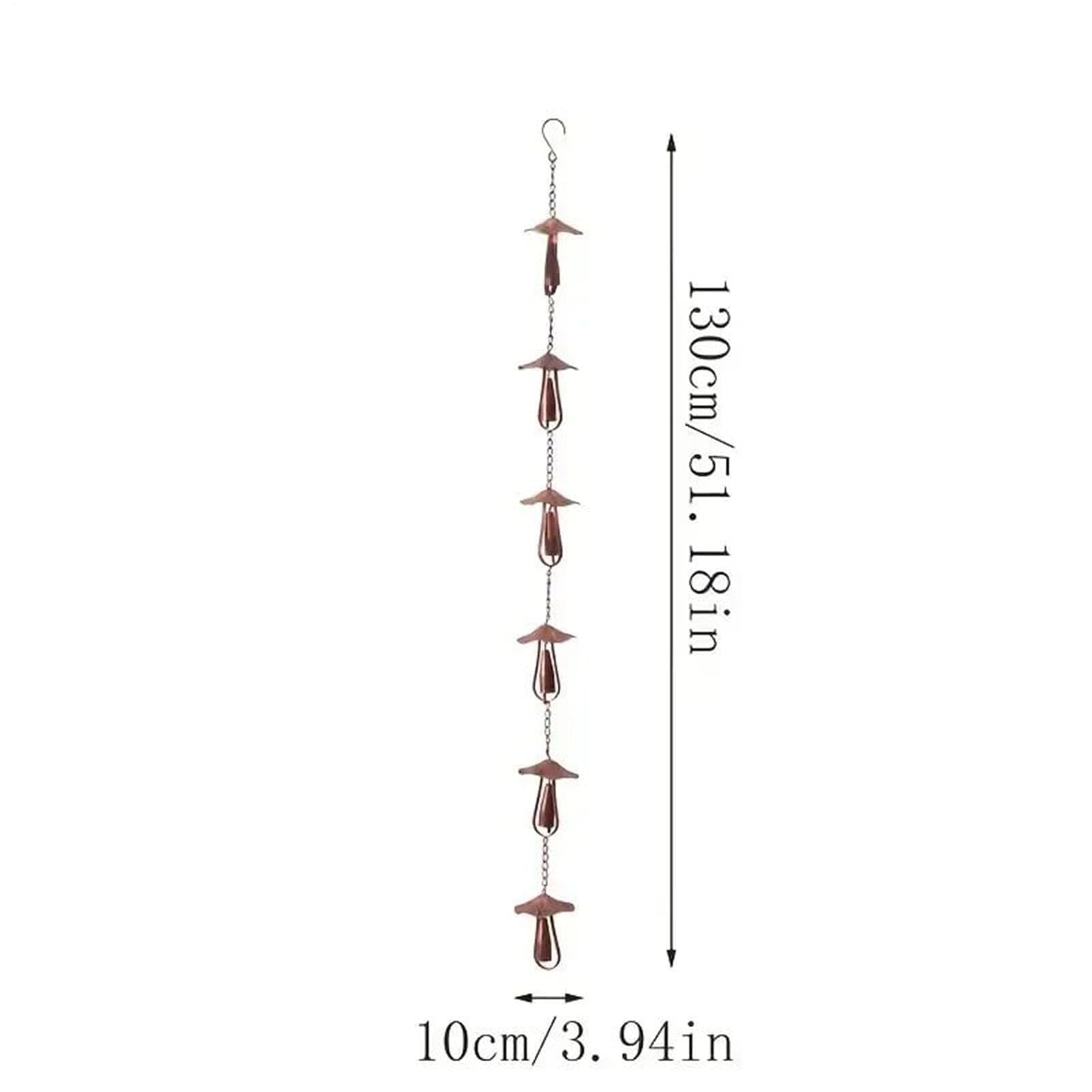 Générique Catena antipioggia a fungo per grondaie | Alternativa decorativa per acqua piovana | Catena per grondaie per esterni, decorazione giardino terrazza patio casa