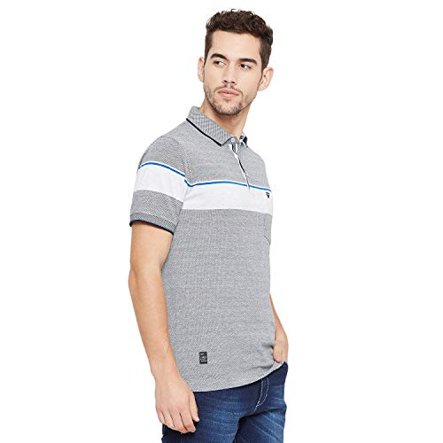 Image of OKANE Men's Cotton Polo Neck Multi-Coloured Tshirt