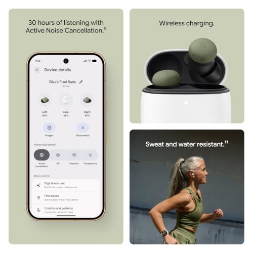 Google Pixel Buds Pro 2 - Wireless Bluetooth Earbuds - Olive - image 9