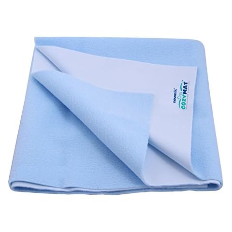 Newnik Waterproof, Breathable, Reusable Mat/Underpad/Absorbent Sheets/Mattress Protector (Size: 140cm x 100cm) Sky Blue, Large Cover