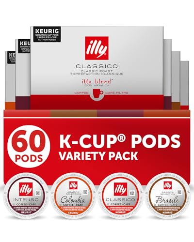 Image of illy Coffee K-Cup Pods Variety Pack, 10 Count, 6 Pack