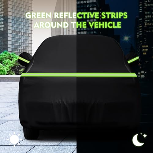 Image of QUNSUNUS Car Cover for Land Rover Defender 110 2020-2025 with Cotton Lining | Waterproof Outdoor All-Weather Heavy 420D Defender 110 Car Cover, with Zipper and Straps, for Dust, Sun, Wind Protection
