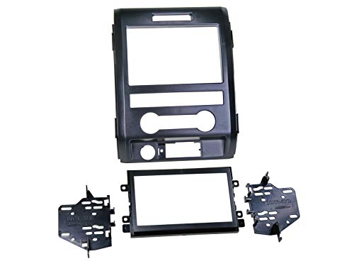 Kit intégration 2-DIN Ford F150 2009 noir plastique noir entretoise façade console centrale