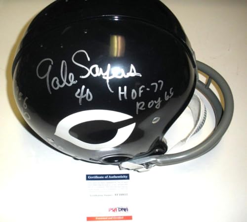 Gale Sayers Chicago Hof-77 Psa/dna/coa Signed Full Size Auth