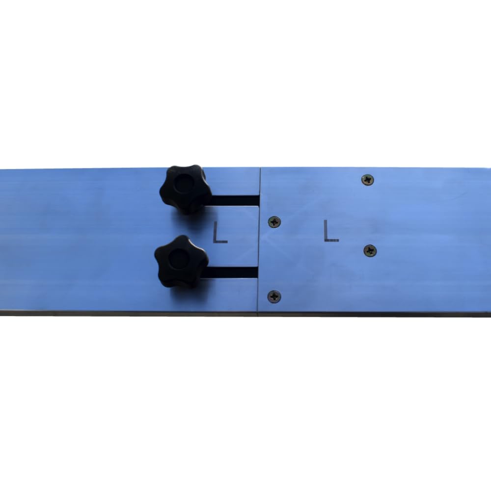 Richtscheit Aluminium klappbar 4 m mit Libelle + Tragetasche – 90×18 mm eloxiert – Präzision 1 mm/m – Abziehlatte für Pflaster, Beton & Straßenbau