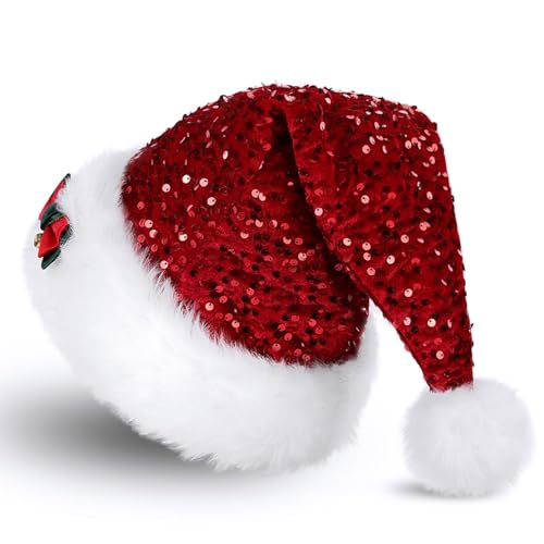 SKYDUE Weihnachtsmütze, Weihnachtsmützen Erwachsene- Elastisches,...