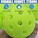 Magicorange Pickleball Balls, 40 Holes Outdoor Pickleballs, High Elasticity & Durable Pickle Balls for All Style Pickleball Paddles (Green, 6 Pack)