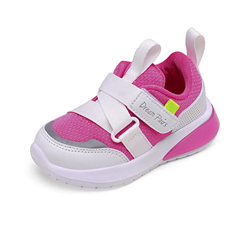 Dream Pairs Toddler Boys Girls Tennis Running Walking Shoes Kids Breathable Lightweight Sneakers Size 11 Little Kid White/Rose/Red Sdrs222K #TOP12