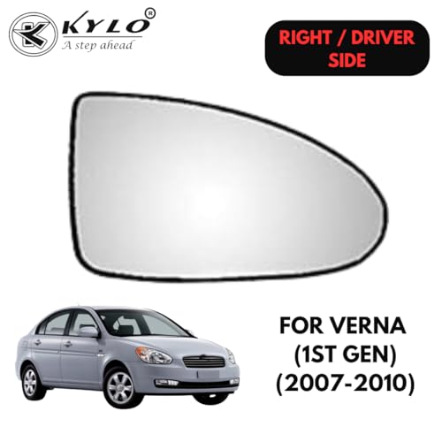 Image of Kylo Verna 1st Gen (2007-2010) Driver Side (Right Side) Car Side Mirror Glass /Tukdi /Sub Mirror Plate