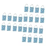 minkissy 36 Piezas Bolsas de de papel kraft valentines day mothers day regalitos cumpleaños bolsa de mini tote favores de la fiesta de decoración de bautizo Sky-blue