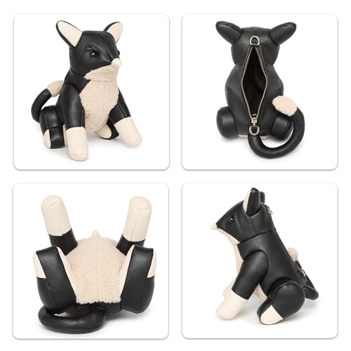 Sac à bandoulière chien imprimé avec sangle réglable et intérieur spacieux - 3