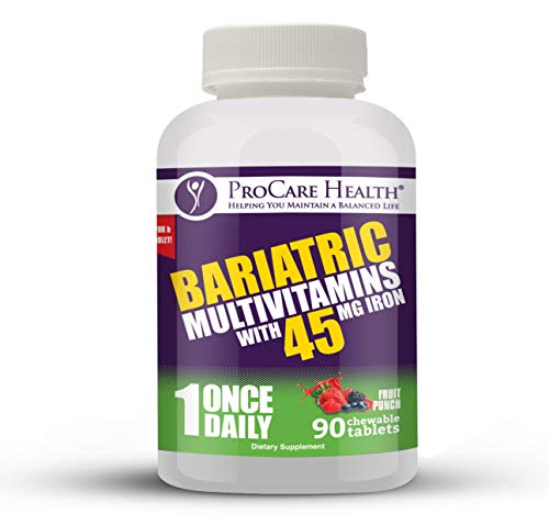 Bariatric Complete Chewable Multi-Vitamin Once Daily - Designed for RNY, Sleeve, Bypass and Switch Surgery Patients (90 Count)