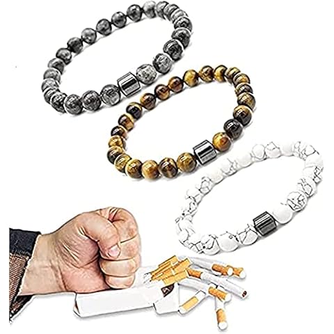 Anti Anxiety Bracelet,Smoking Cessation Bracelet, Quit Smoking Bracelet,Spiritual Bracelet,for Women Men (3pcs) Cover