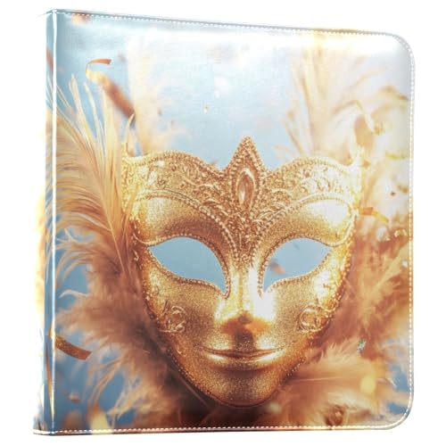 Álbum de Fotos Autoadhesivo DIY Scrapbook Carnival Máscara Dorada Mardi Gras Encuadernador de 3 Anillos Álbum de Fotos 40 Páginas 8x10 para Recuerdos miniatura 1