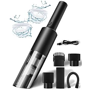 Jooayou Handstaubsauger Akku, 7000Pa Kabelloser Staubsauger 300g Leicht Autostaubsauger 4000mAh Li-Ionen Akkusauger…