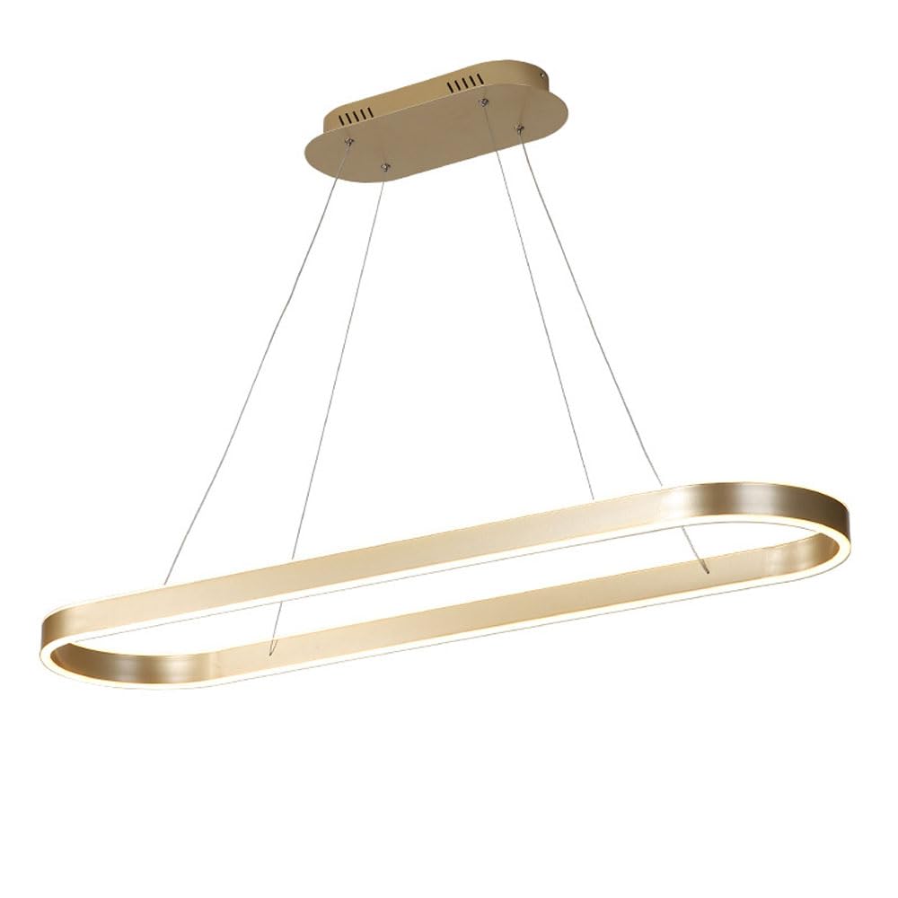 HXYSXHJUO LED Pendant Light Modern Square Chandelier Dimmable Hanging Ceiling Lamp with Remote Control, Linear Kitchen Island Lighting Fixture Dining Room Minimalist Chandeliers
