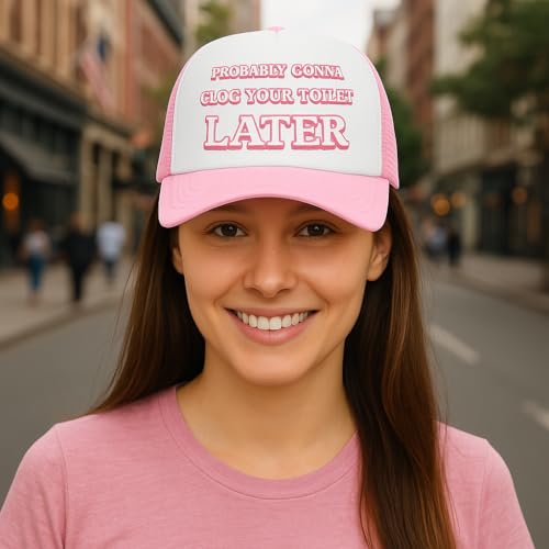 Image of Funny Trucker Hats - Weird Gag Gift for Adults, Inappropriate Joke Baseball Cap, Adjustable Mesh Hat for Men Women