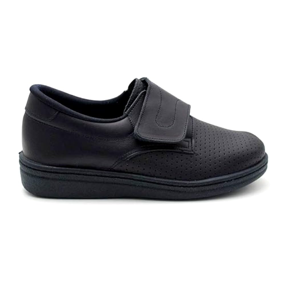 Zueco Cerrado Hombre Tira Adhesiva Piel peforada - 293 para: Hombre