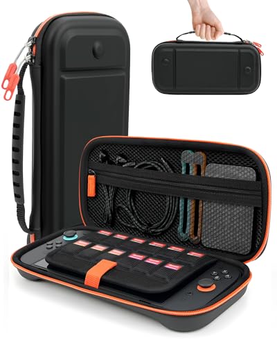 「2025新登場」TRANSNOVO 対応 Switch 2 ケース 収納 スイッチ2 用 薄型収納バッグ スイッチ2 保護バッグ 12ゲームカードスロット & アクセサリー収納 耐久・耐衝撃 (Nintendo Switch 2対応) ブラック