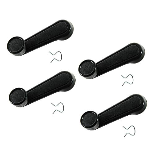 TRQ Manual Window Crank Driver Passenger Set Compatible with Corolla Land Cruiser Tercel